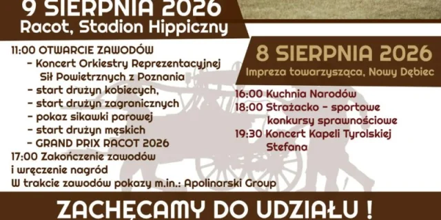 XXI Europejskie i XXIV Krajowe Zawody Sikawek Konnych – Racot 2026